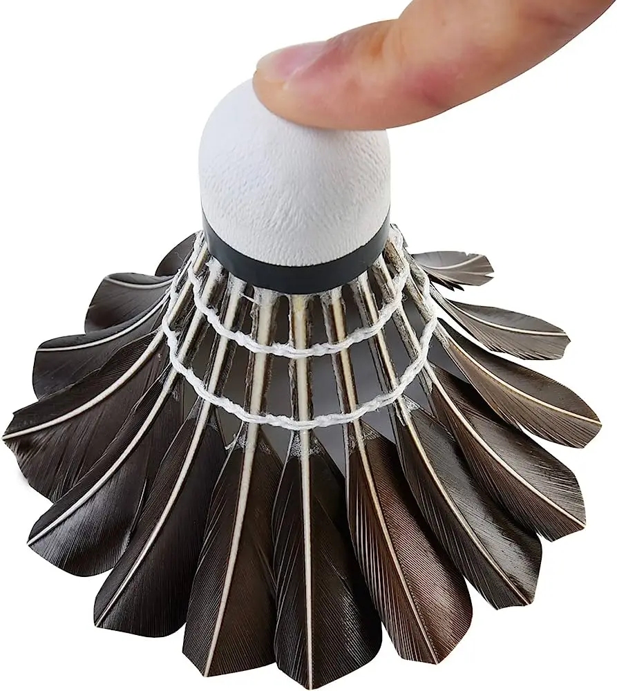 High Quality Customized White Badminton Shuttlecock Best Quality Goose Feather Nylon Duck Cork Sea Head Logo Pack PCS Sports