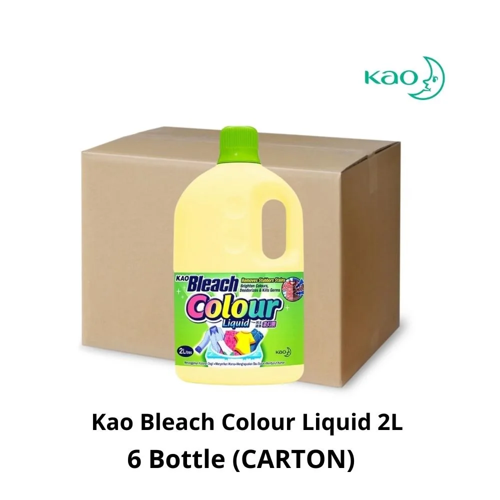 Laundry Cleaning No Foam Spot Stain Removal Chlorine Scent Transparent Detergent Kao Bleach Colour Liquid 2L for Clothes
