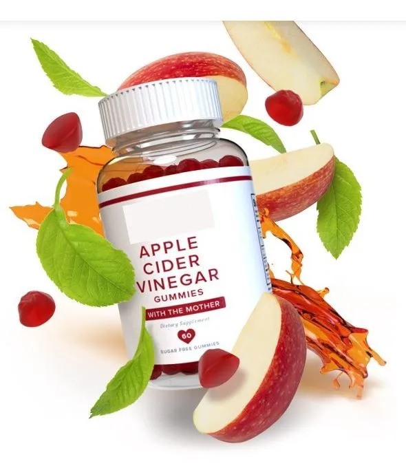 Apple Cider Vinegar Gummy Vitamins with Vitamin B9, B12, Sugar-Free Vegan Supplements to Improve Digestion ACV Gummies, 60 Ct