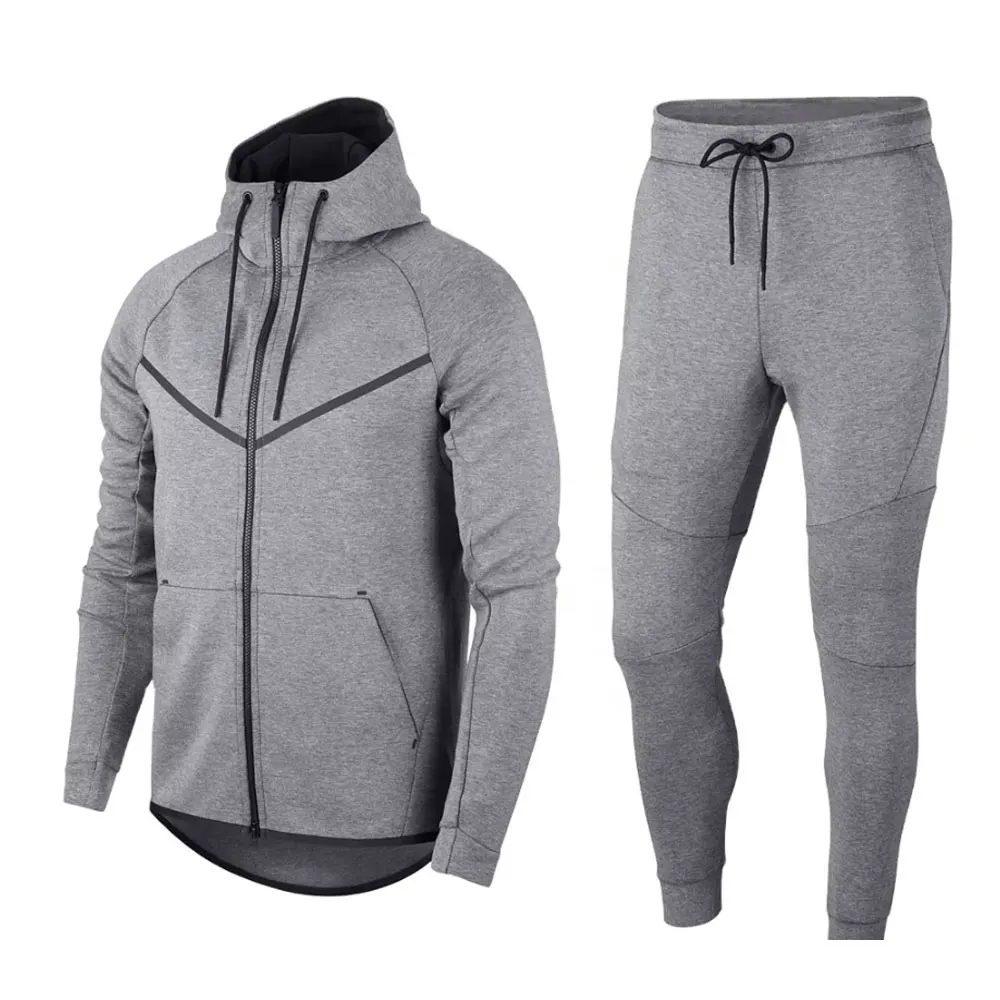 Wholesale Fitted Sweatsuit 2 Piece Custom Sport Jogging Suits Plain Men Sportswear Hoodie Sweatpants Tracksuit Unisex Hoodie Set