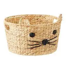 Vietnam factory Creative Seagrass elephant baskets Storage woven with lid for clothing and home decoration, laundry baskets