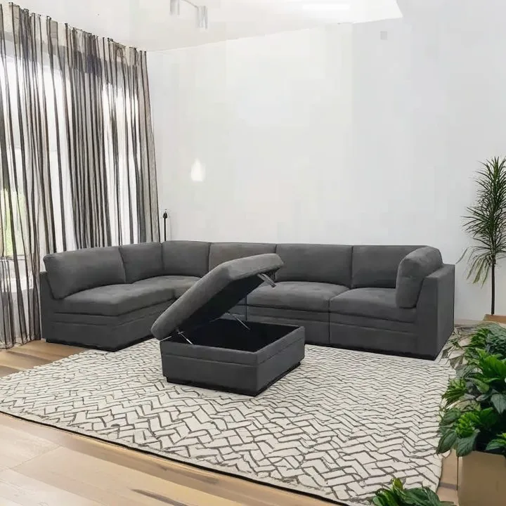 Furniture Decor Stylish Modern Black Sofa 3 Seater with Contemporary Design Perfect for Living Room