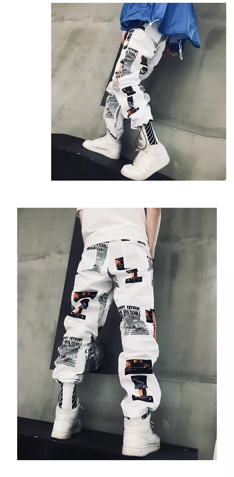 Hip Hop Sweatpants Men Joggers Streetwear Pants Fashion Casual Loose Track Pants Men Custom Printed Sweatpants for Sale