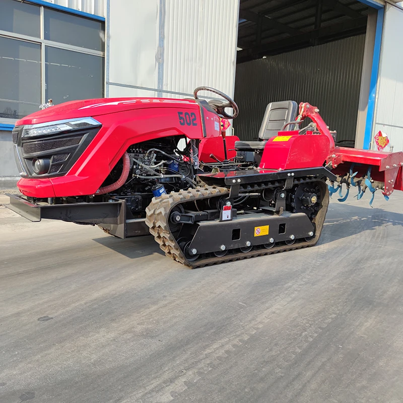 J- W Crawler Tractor 25Hp 35HP 50HP 80HP Small La-wn Mower Tractor Garden Farm Mini Crawler Tractor