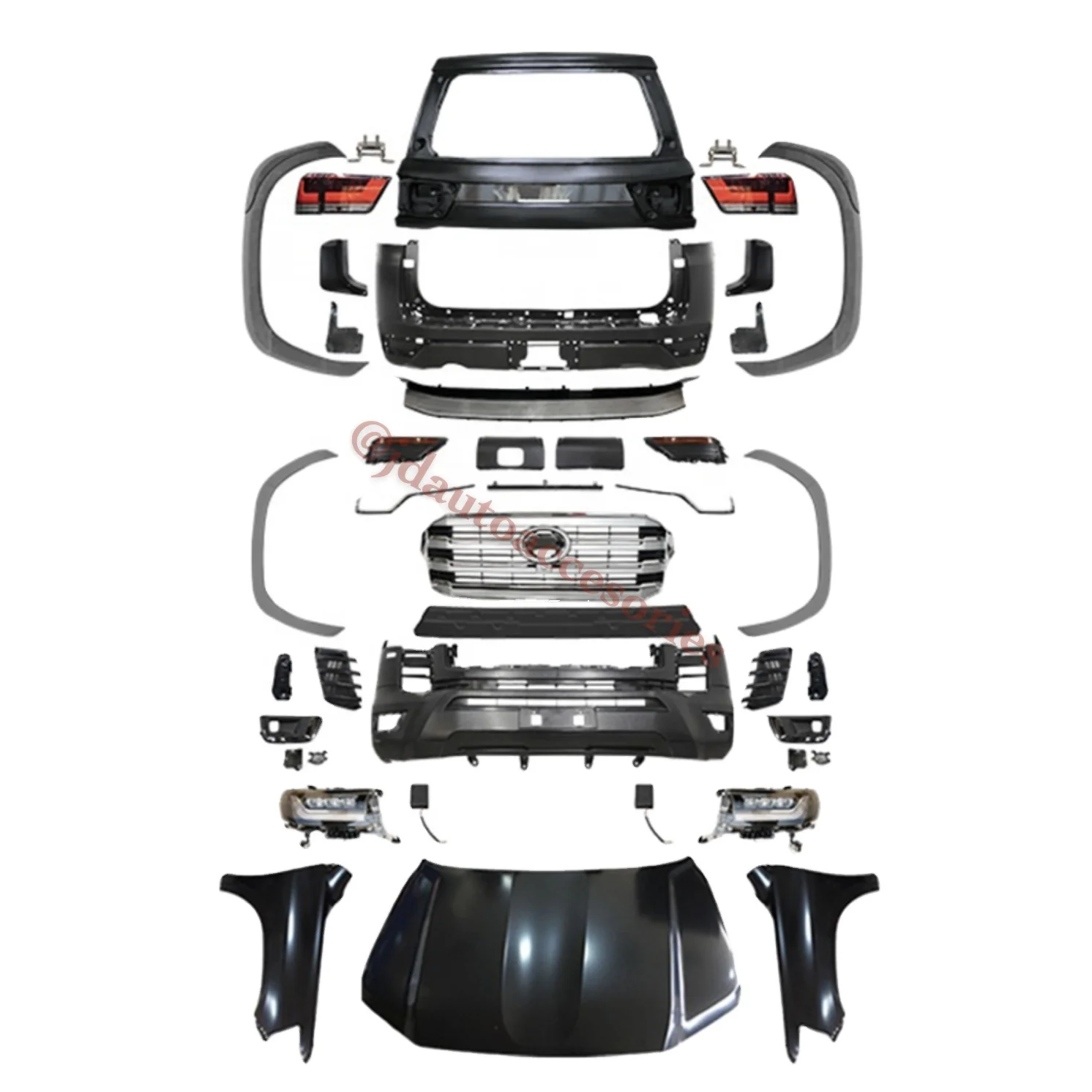 JD AUTO 2022 NEW Bumper lc300 2008 2012 2016 Facelift Kit Upgrade Kit For Land Cruiser LC300 2022