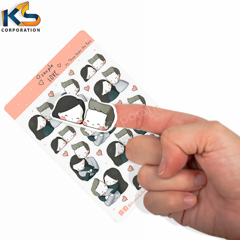 Custom Printed Kiss Cut Sticker A4 A5 A6 Kiss Cut Sticker Sheets New Designs Wholesale Printing  Sticker Sheets