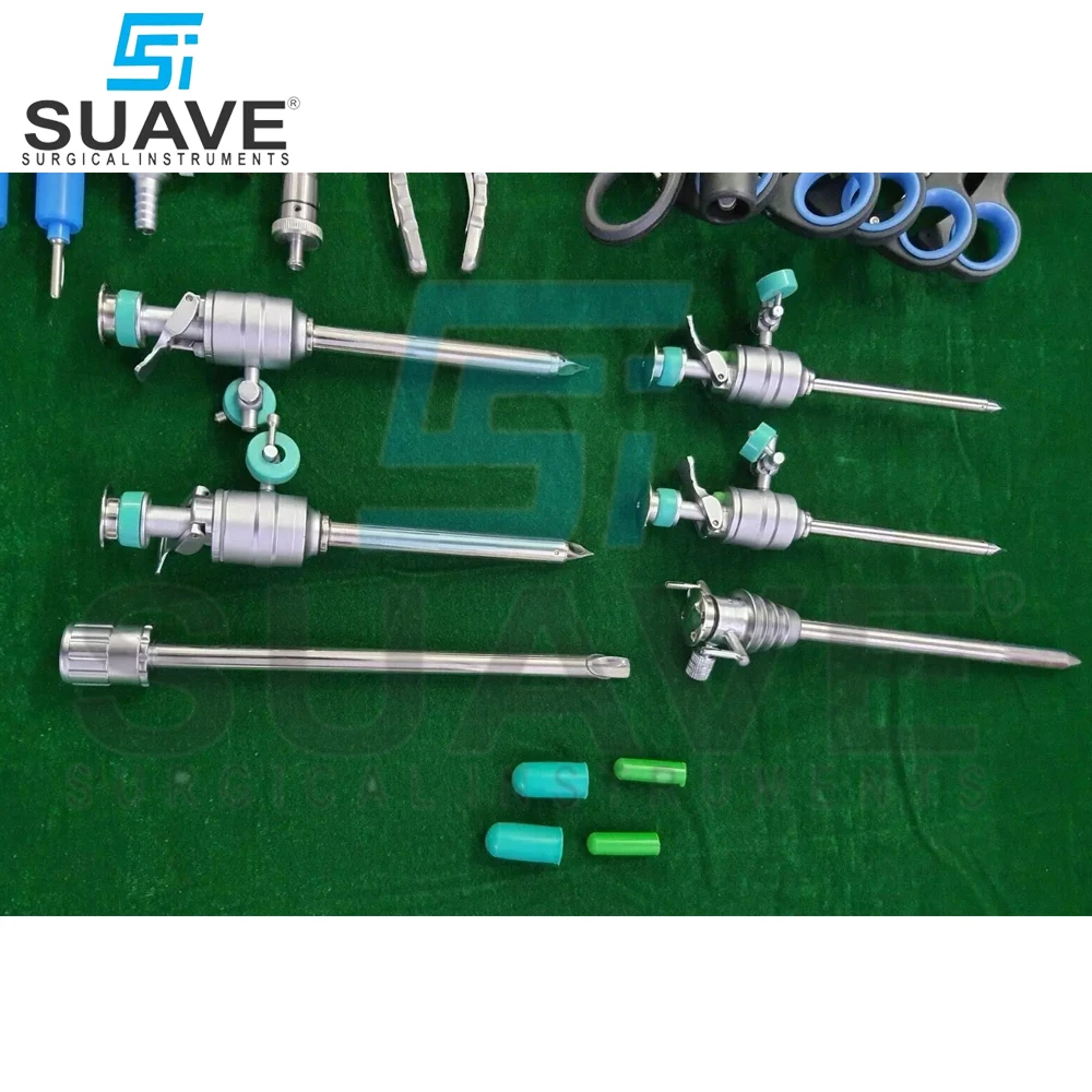 24 Pcs Laparoscopic Surgery Set 5mm x 330mm Graspers Best Quality Reusable Instrument By SUAVE SURGICAL INSTRUMENTS