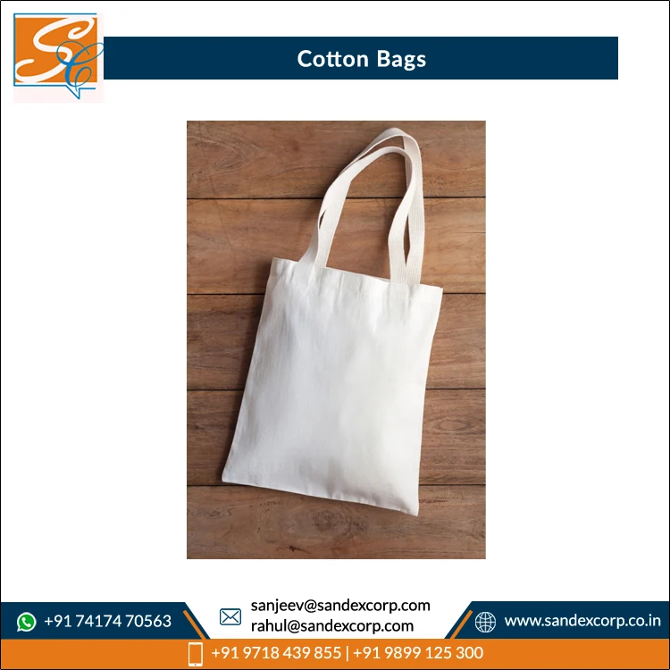 Factory Direct Selling Huge Demand on Recycled 100% Carded Cotton Shopping Bags at Wholesale Market Price Indian Supplier