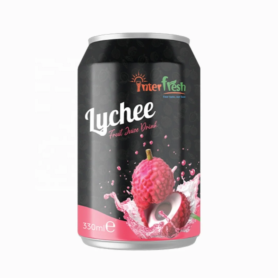 10.8 fl oz Original 100% Fruit Juice Canned Health Lychee with Pulp New Design Natural Flavored Puree Dried Style Beverages