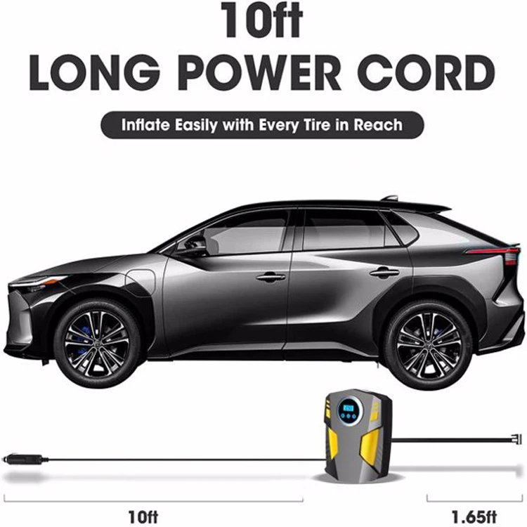 Склад в США 12V Портативный цифровой шины для легковых автомобилей воздушный компрессор автомобильных шин