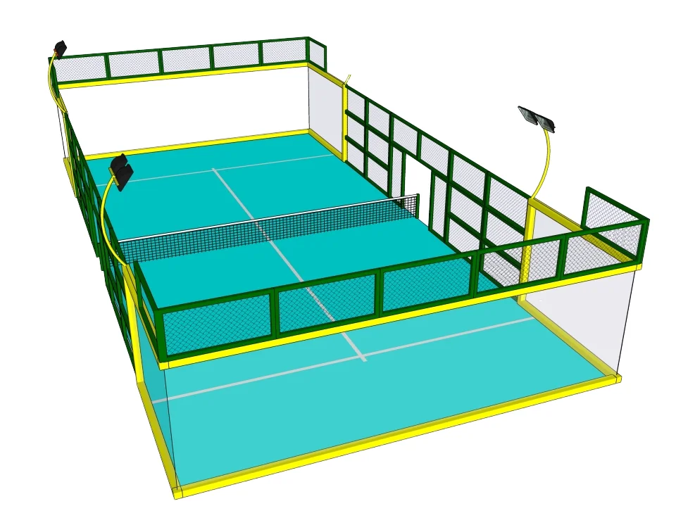 High-end OEM sevice Customized panormaic paddle court/ full view padel court manufacturer top supplier in China
