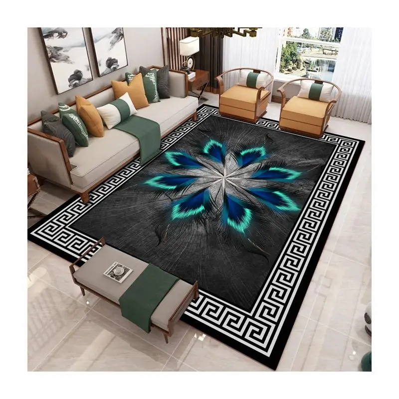 Modern Nordic 3D Butterfly Printed Carpet Living Room Sofa Coffee Table Light Luxury Carpet Family Rug