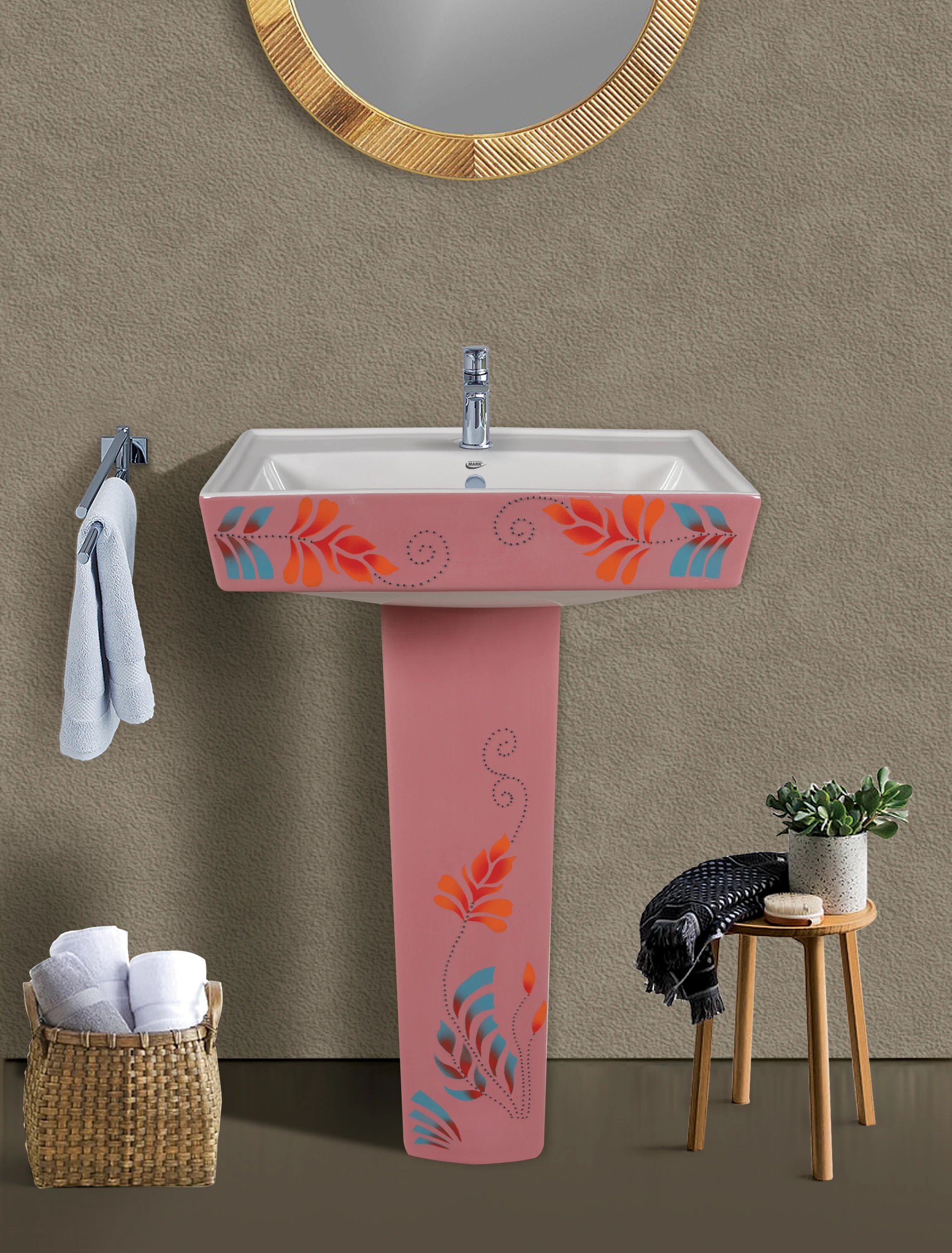 Premium Quality Designer Ceramic Polo Floor Mount Pedestal Wash Basin Set Designer Wash Basins from India