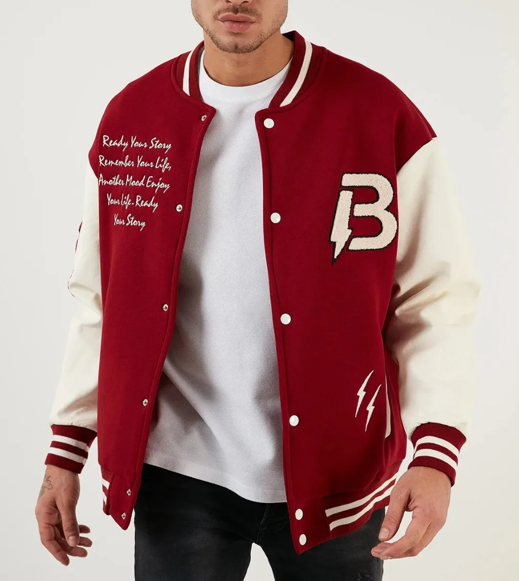 Letterman Unisex Varsity Jacket Luxury wholesale price Custom Chenille Embroidery Leather Baseball Letterman Varsity Jackets