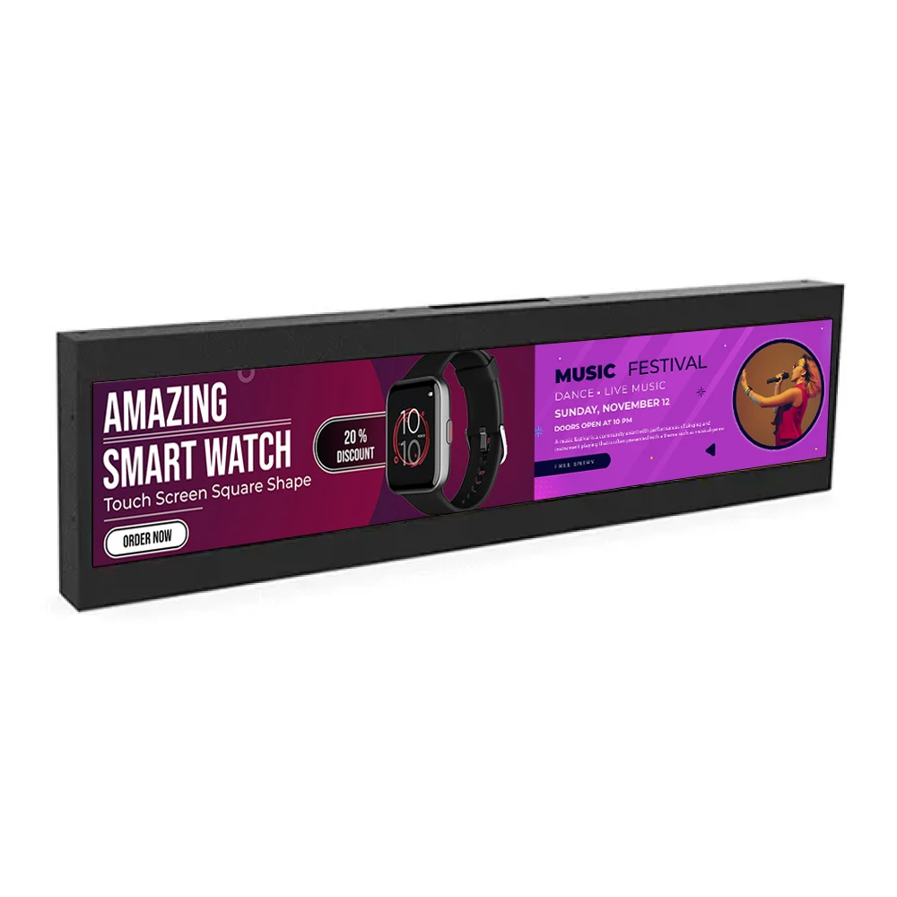 19 inch Stretched Bar for Airport and Railway Stations  Information display