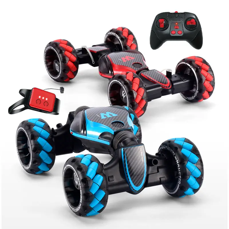 Big Size Remote Control Rc Car 2.4GHz Double Sided Rotating Off Road Rear Fog Stream Remote Control Gesture Sensor Cars