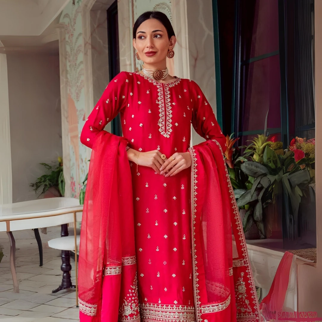 Indian Pakistani Style Casual Salwar Kameez Party Dress Ready Made Ladies Cotton Suit Stitched Elegant Woman Dresses