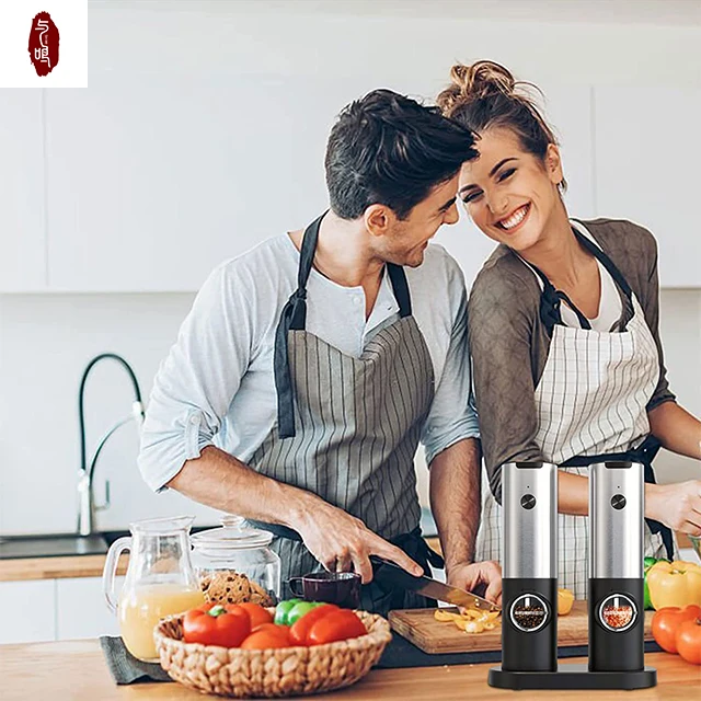 Hot Sell Electric Spice Salt Pepper Grinder Stainless Steel Ceramic Burr