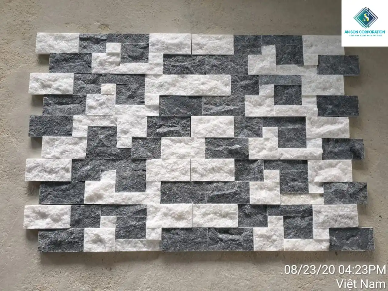Z Type Black And White Marble Wall Panel - Marble Natural Decorative Stone