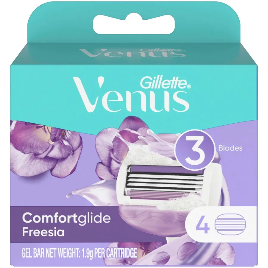 Gillette Venus Comfortglide Razor Blades for Women, Lubrastrip with A Touch of Botanical Oils, Spa, 8 Count, Pack of 1