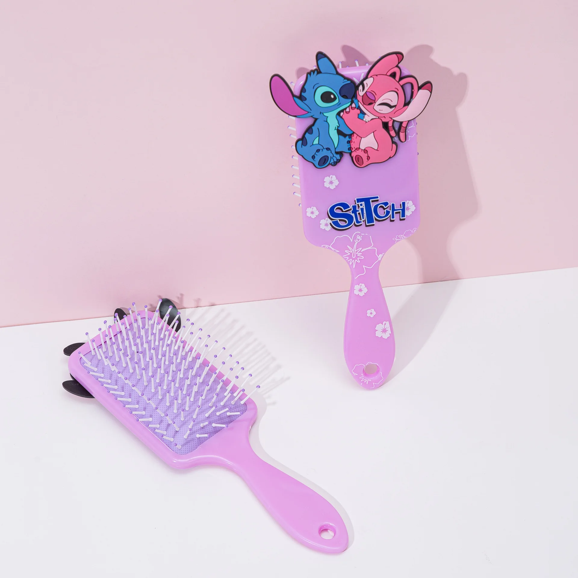 Stitches girls decorative hair combs hair comb massage brush cute cleaning hair brush
