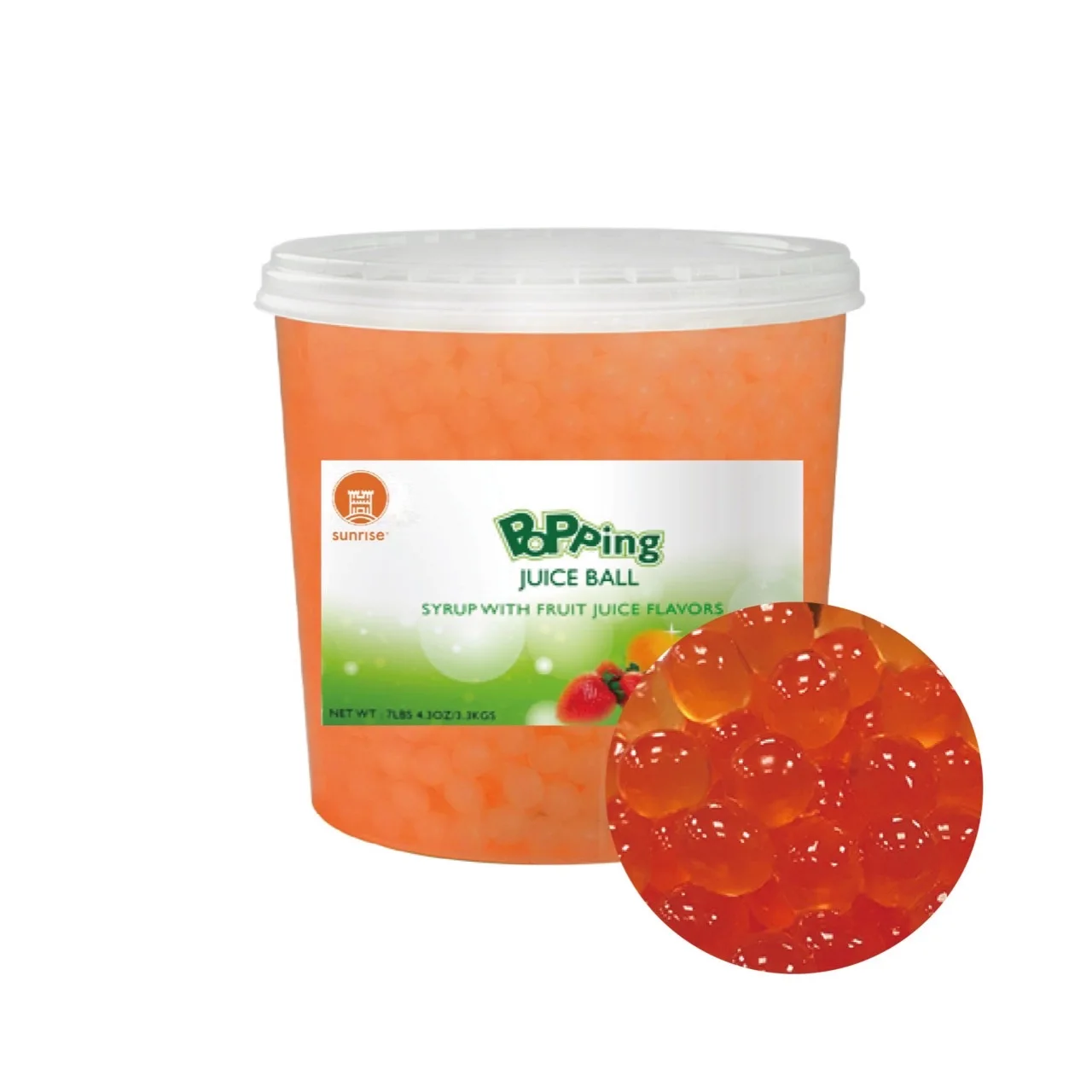 Bubble Tea Supplier Bubble Tea Ingredients Raspberry  Popping Boba Juice Ball