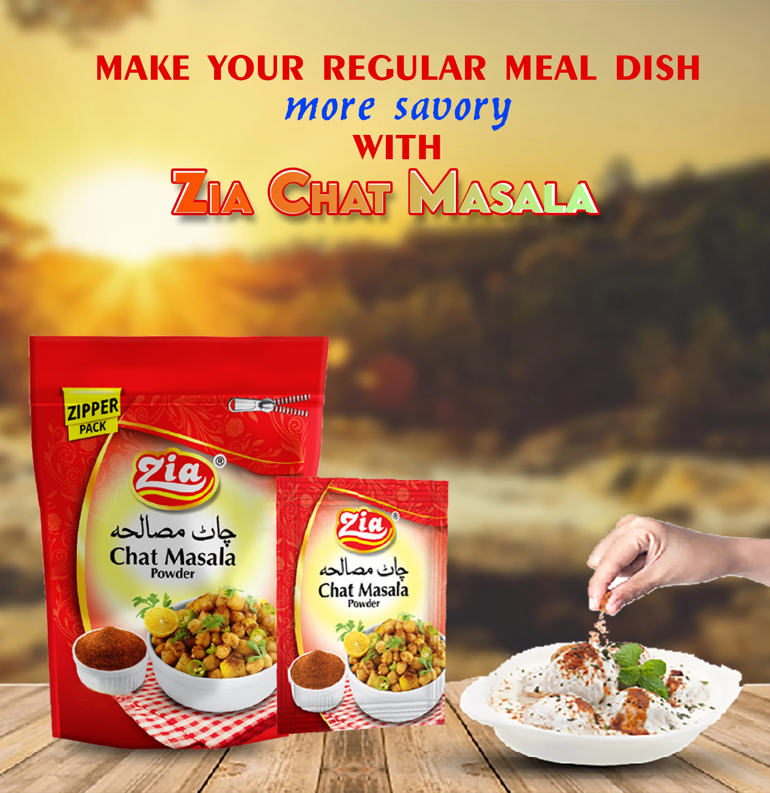 Best Quality Garnish & Rib Seasoning Spice Zia Chat Masala Healthy & Nutritious Unique Flavor For Meal To Surprise Friends & Fam
