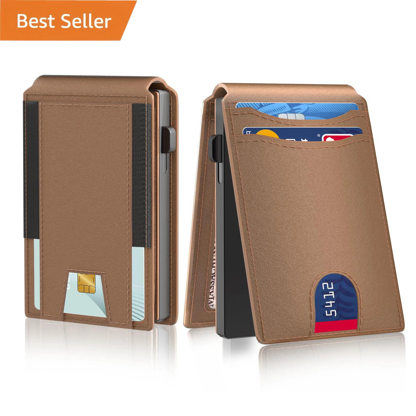 Billeteras Business Pop Up Card Case Wallet RFID Blocking Leather Credit Card Holder Wallet carteira masculina billetera hombre