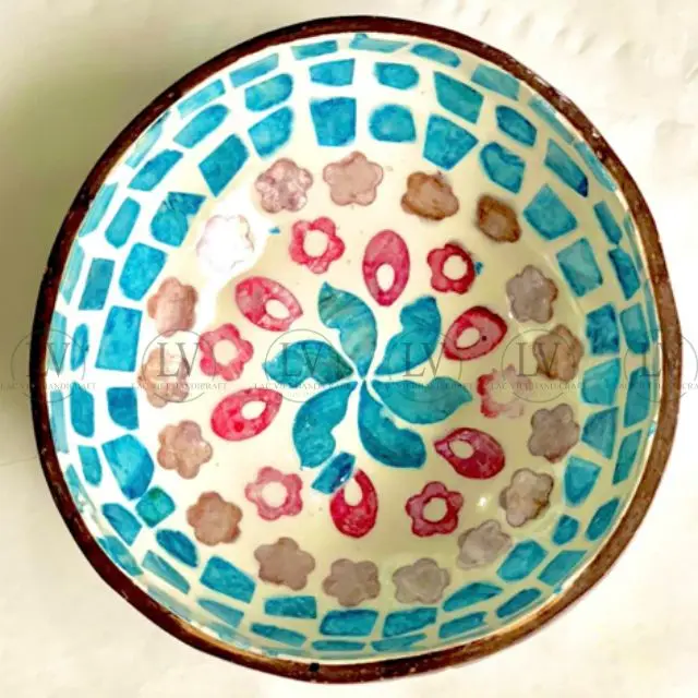 Top Ranking Natural Coconut Shell MOP Inlay Bowl With Variety Design For Kitchen Ware Wholesale Nice Price From Vietnam