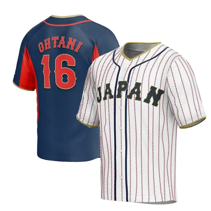 Wholesale custom logo team name sublimation embroidery breathable unisex baseball shirt stripe baseball jerseys