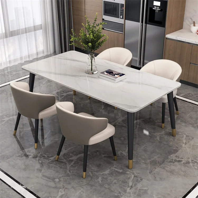 Modern 6-Seater round Marble Set Best Price Home Furniture for Supermarket Mall and Home Bar Wooden Material Dining Table