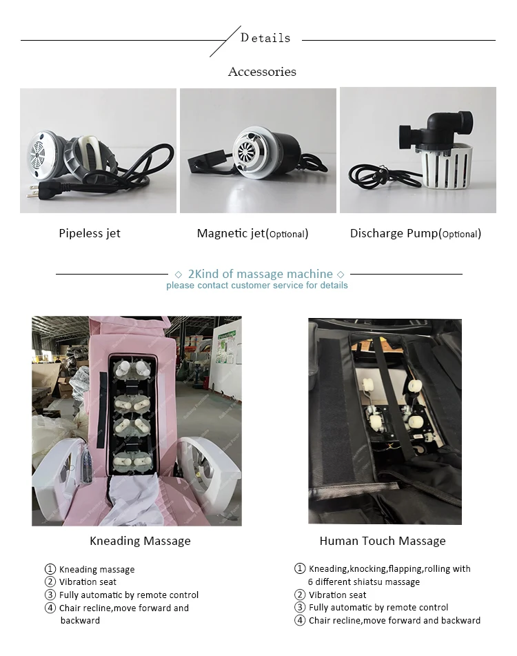 Modern Luxury Beauty Luxury Full Body Massage Manicure Pedicure Spa Chair
