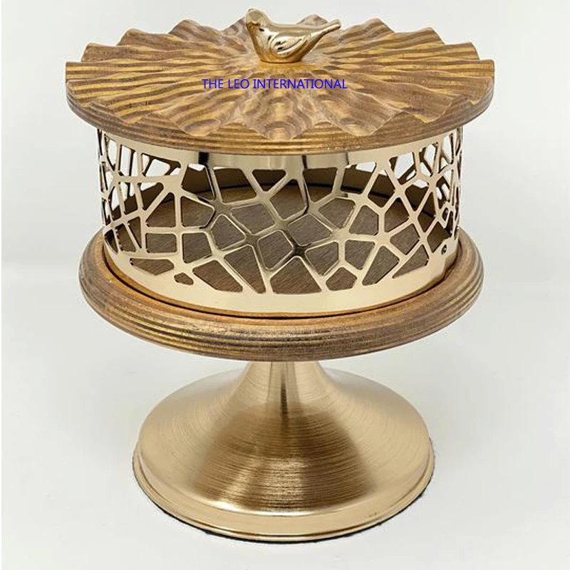 Stainless steel shiny polish brass metal gold plated white marble base Chocolate Bowls set of 3 Arabian style 10X5X10 Inch Dubai