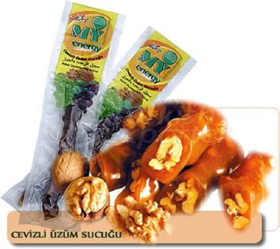 Натуральный чурчхела на каждый день фрукты и грецкий орех, яркие палочки характеристика запеченные материал полки происхождения Тип жесткого возраст жизни