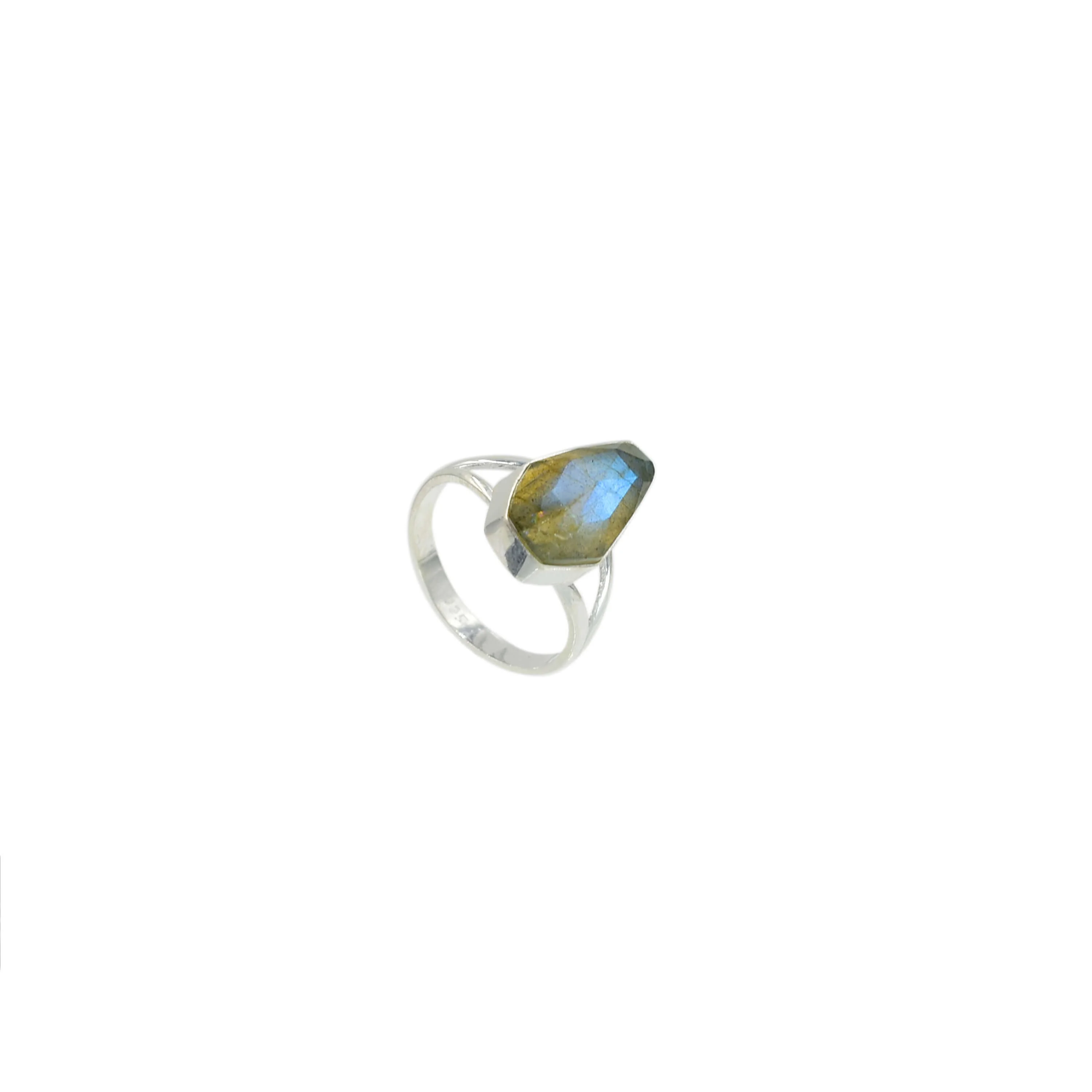 Multi fire labradorite gemstone ring sterling silver coffin shape stone rings statement jewelry unique style women gift items