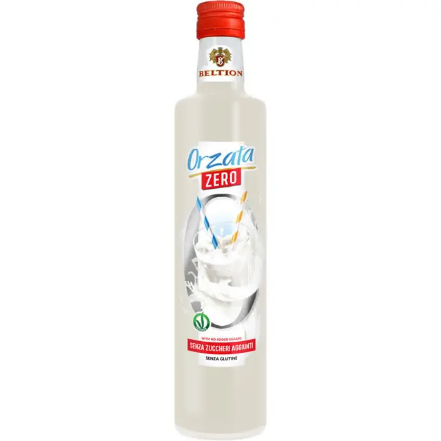 Premium Italian Orzata DRINK ZERO 500 ml VEGANOK certified to be diluted for drinks No sugar added no calories