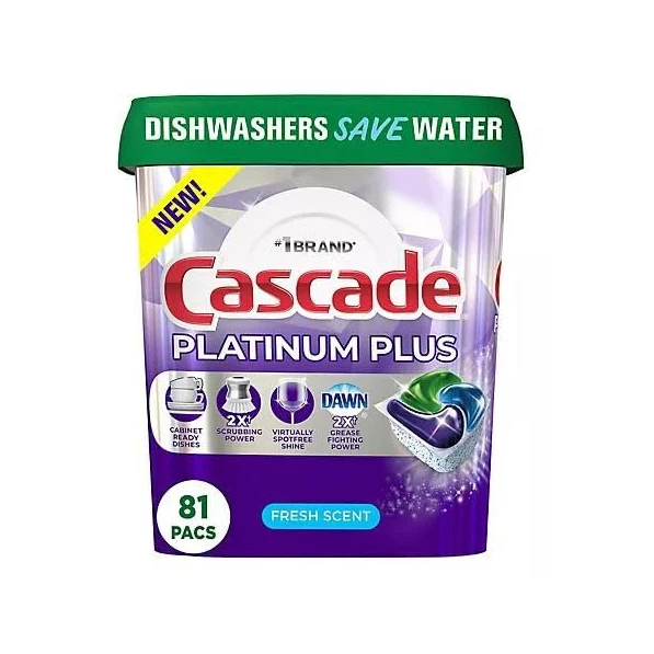 Finish Major Kitchen Appliances Dishwasher Cascade Platinum Dishwashers Actionpacs Power Powder Detergent - 1 Kg