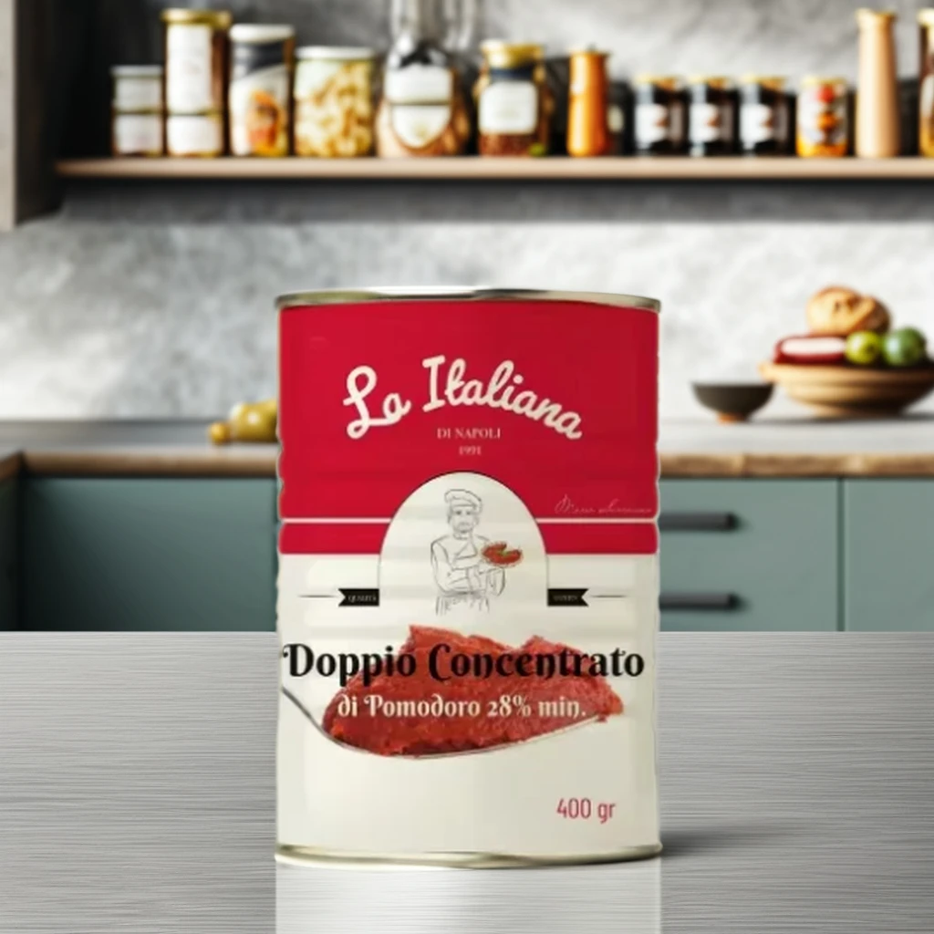 High Quality Italian Tomato Paste 12x800g 28/30 Brix Canned with Easy Open Lid Shrink Packed