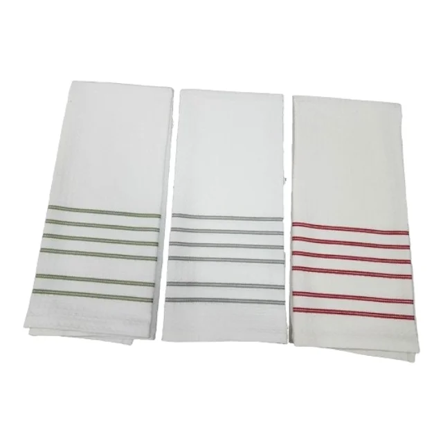 Christmas Tea Towel For Bread Wholesale Plain Waffle Towels Geschirrtuch Pure Cotton Heat Transfer Tea Towel