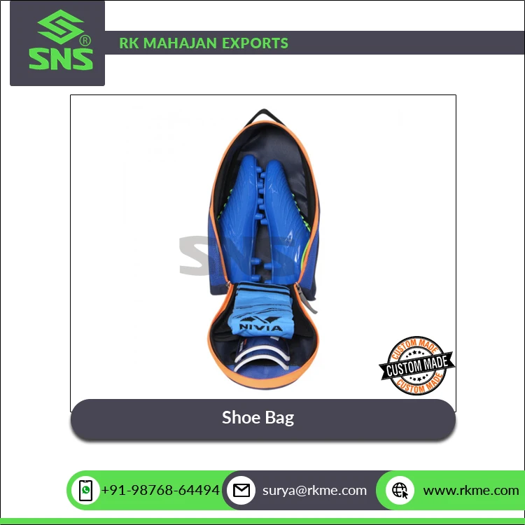 Superior Quality 7 Litre Capacity Polyester 420D PU Material SNS DOMINATOR Soccer Rugby Boots Sneakers Flip Flops Shoe Bag