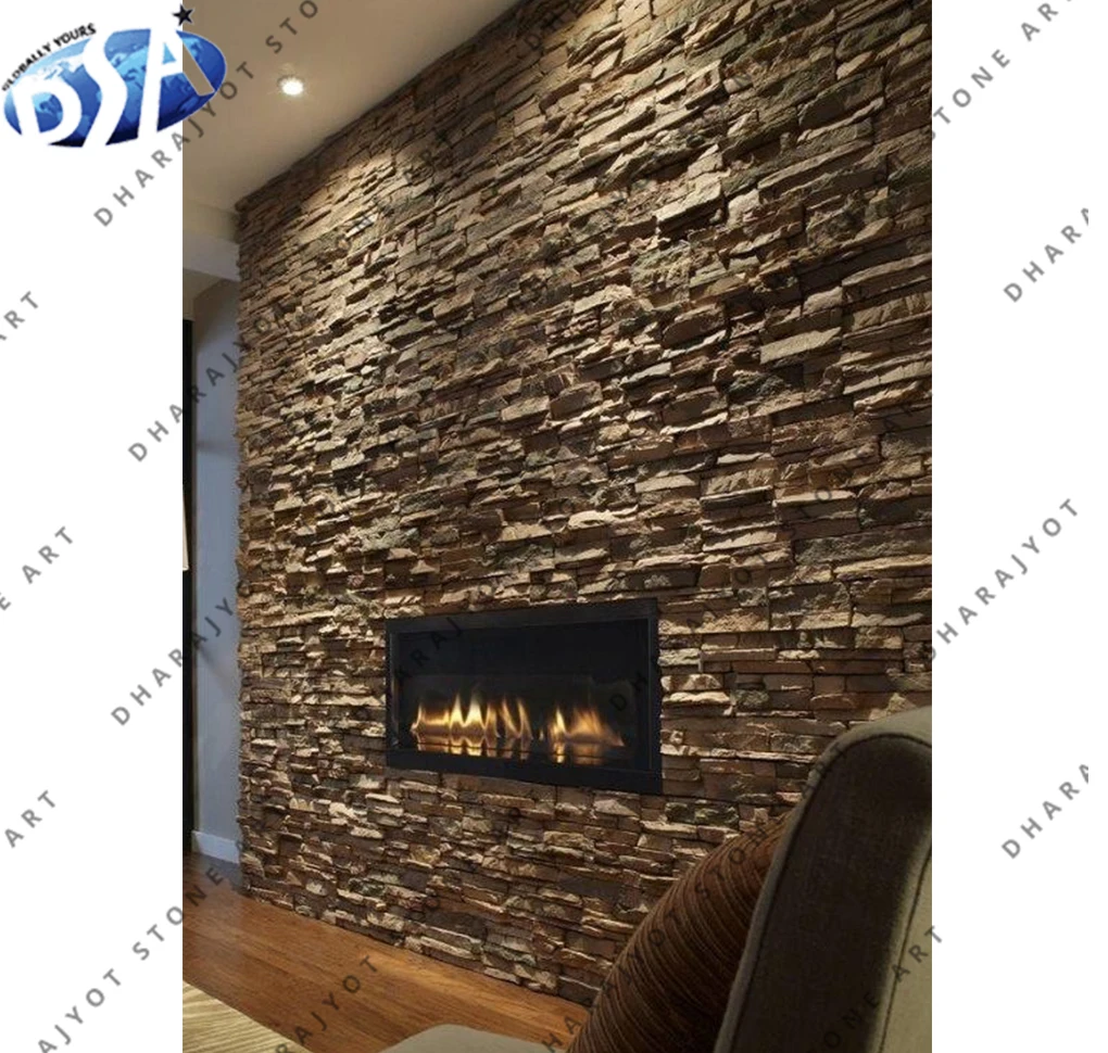 Red Polished Antique Beautiful Stone wall Cladding Natural Stone Wall Cladding And Stone Panel