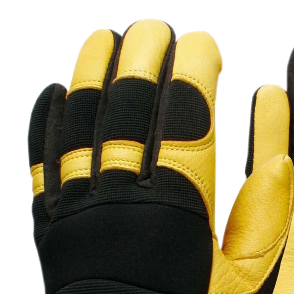 Custom Made PU Mechanic Work Gloves Winter Protective Industrial Finger Guards Leather Gloves for Daily Use
