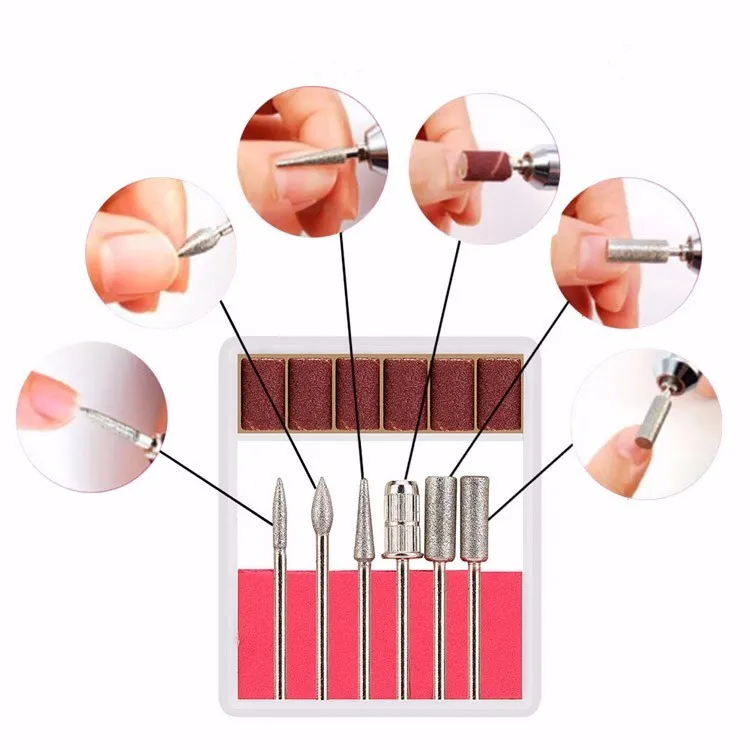 Rechargeable Desktop Sanding Bands For Ceramic Manicure Portable 35000Rpm Professional Electric Nail Drill Bits Set Machine