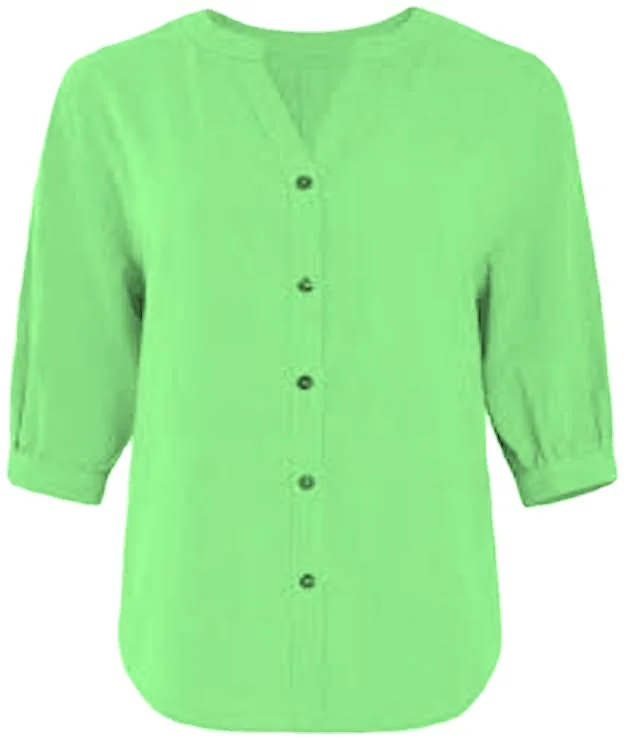 Ladies  solid colour  cotton button down shirt manufacturing In India cotton knitted viscose tops