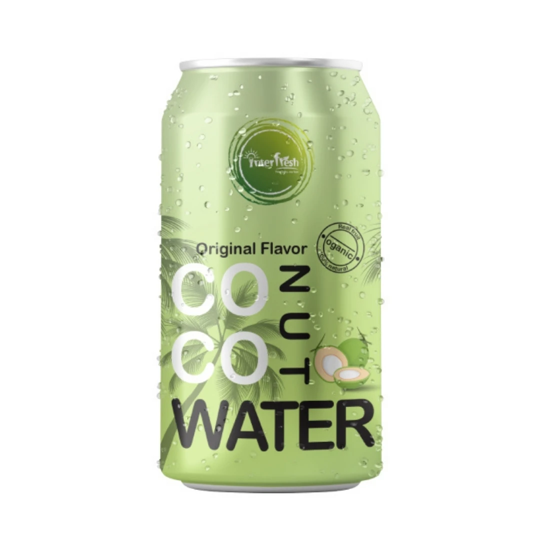 100% Natural Coconut Water Juice Drinks Agua De Coco Con Pulpa Fruit Juice With Pulp Pure From Interfresh