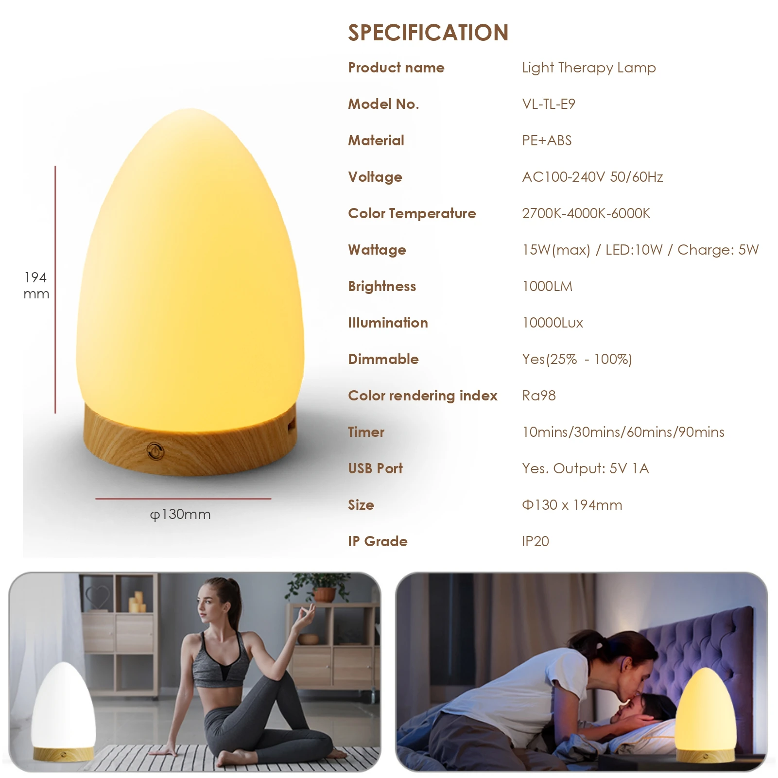 Best Sunshine Traitement Depression Saisonniere LED Lichttherapie