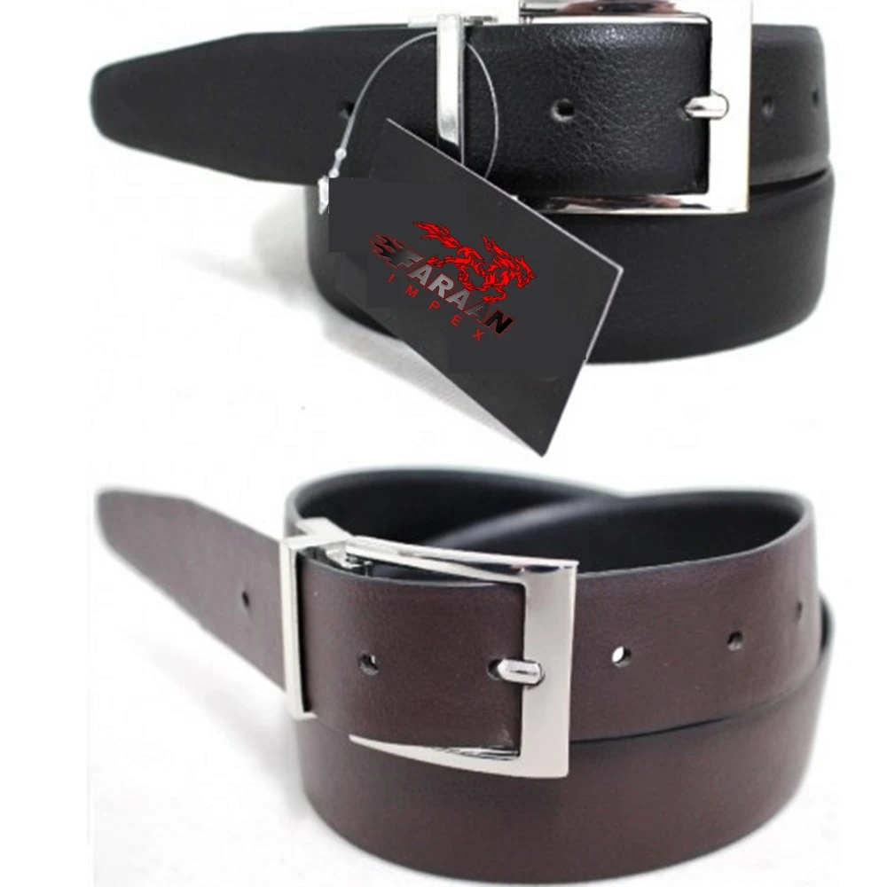 Full Grain Genuine Leather Belt Real for Men Cow With Knife Pouch