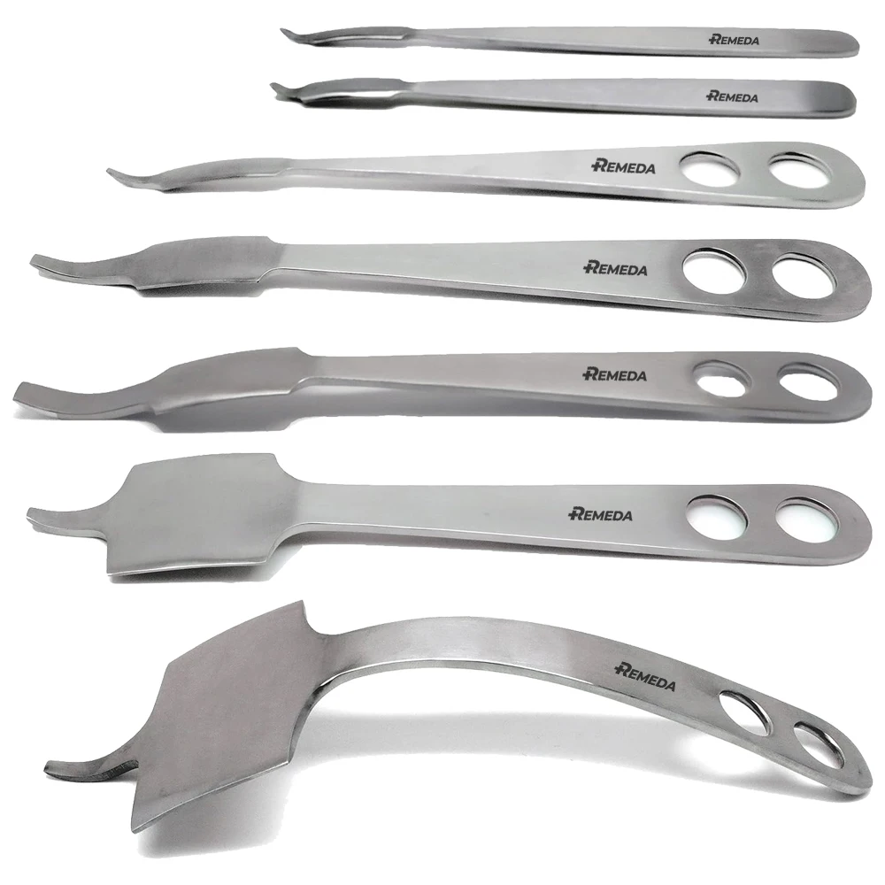 REMEDA Hohmann Retractors Set 7 PCS Hohmann Orthopedic Retractors Bone Lever Retractors Set