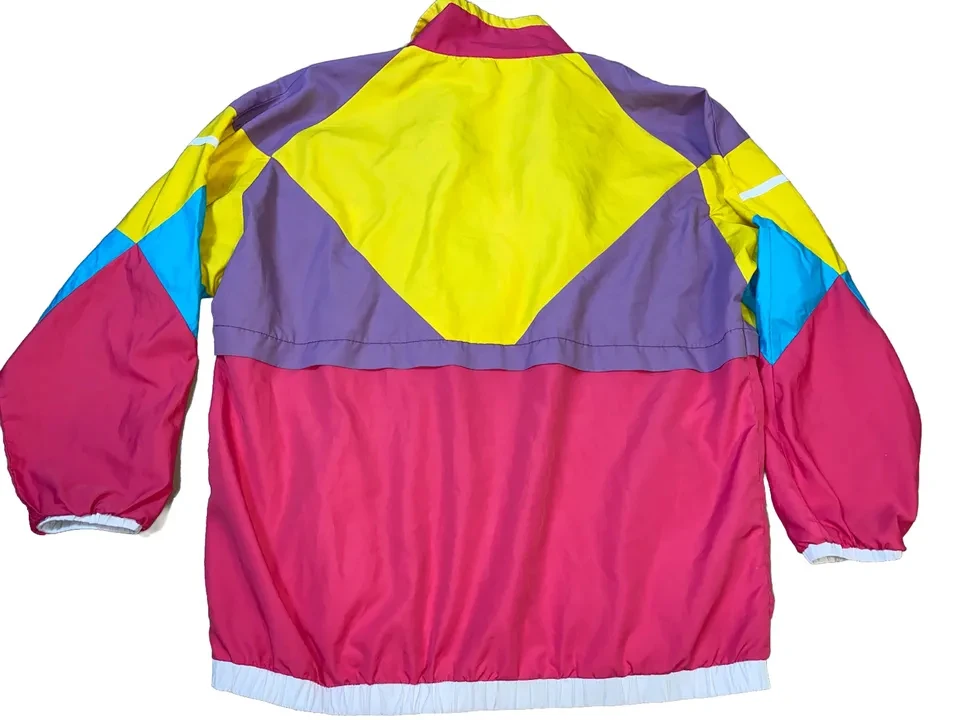 Neon Green Windbreaker Super Color Block Mix Color Scheme Lightweight Breathable Quick Dry Mesh Lining