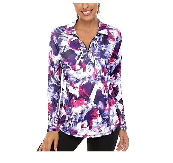 Moisture Soaking Long Sleeves Clothing Printed Ladies Equestrian Shirt Breathable English Horse Racing Products from India